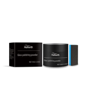 Fast-acting car glass polishing powder for quick window decontamination