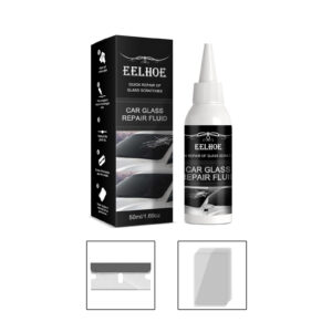 Fast-acting car glass repair adhesive for windshield crack fix surface-safe formula
