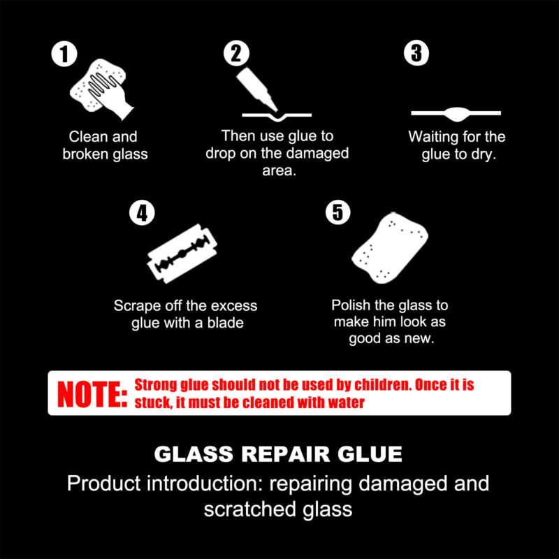 Car Glass Repair Adhesive: Fast-Acting Windshield Crack Fix, Surface-Safe Formula - Image 4