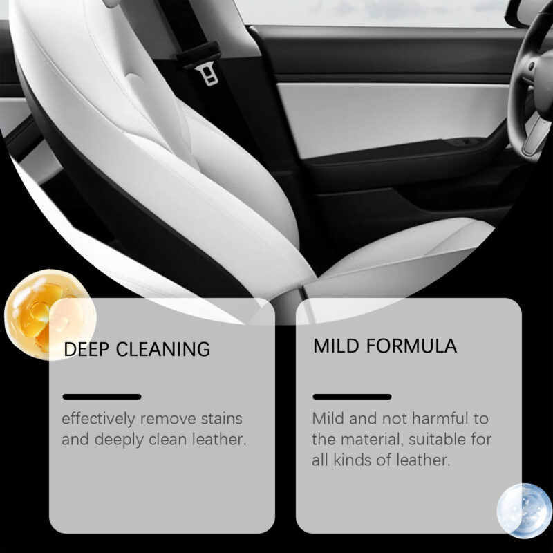 Car Interior Cleaner Leather Care Cream - Deep Clean, Surface-Safe, Restore Shine - Image 4
