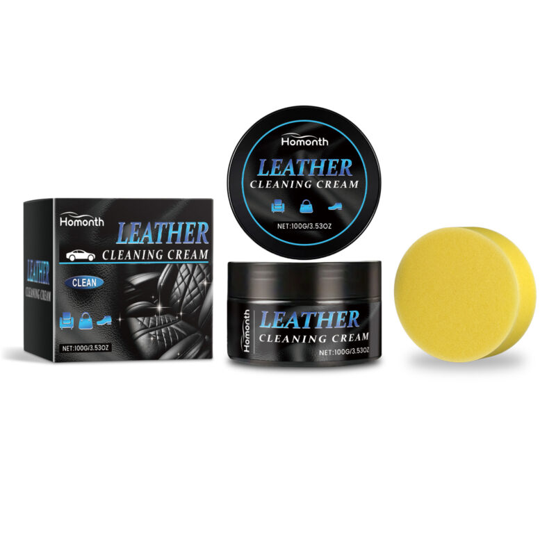 Car interior cleaner and leather care cream for deep cleaning upholstery