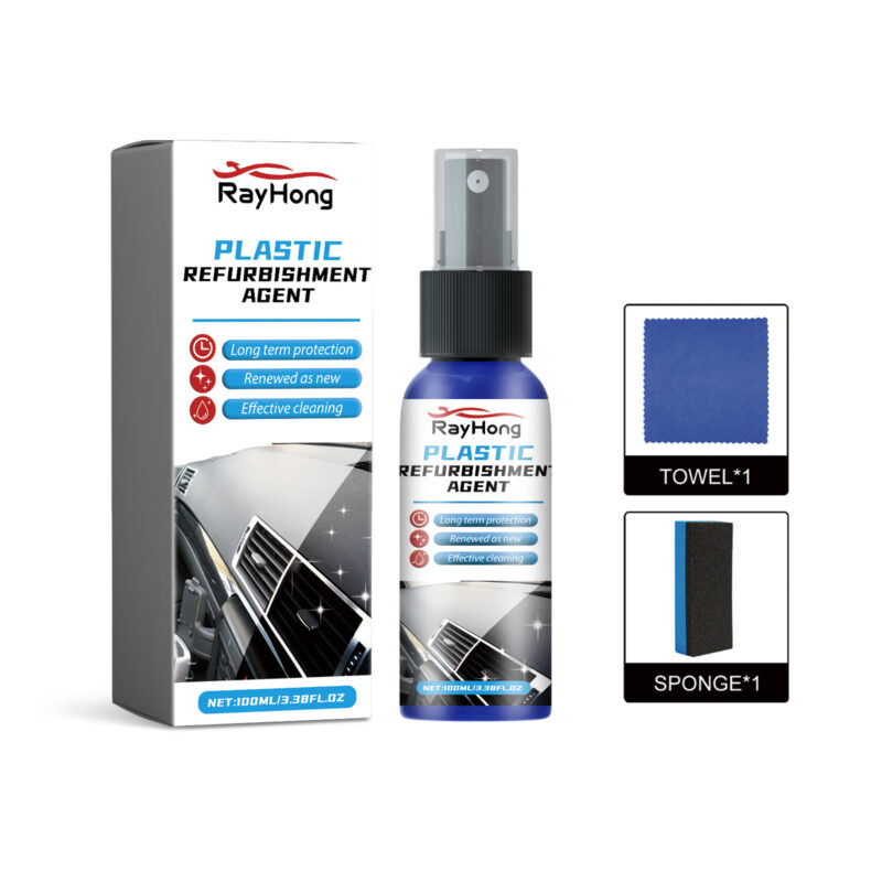 Multi-purpose car interior cleaner safely restoring plastic surfaces fast-acting