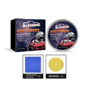Car interior cleaner wax for multi-purpose plastic repair and fast-acting protection