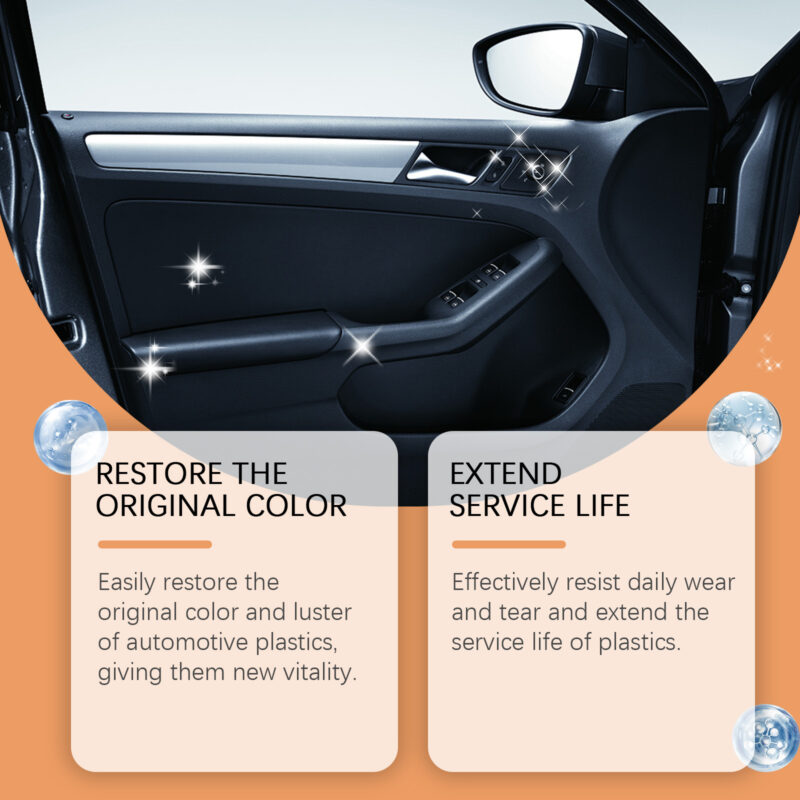 Car Interior Plastic Retreader: Fast-Acting, Surface-Safe Cleaner for Blackening & Brightening - Image 3