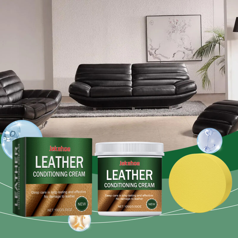 Car Leather Cleaner Cream - Multi-Purpose, Safe Surface Formula for Interior Cleaning - Image 2