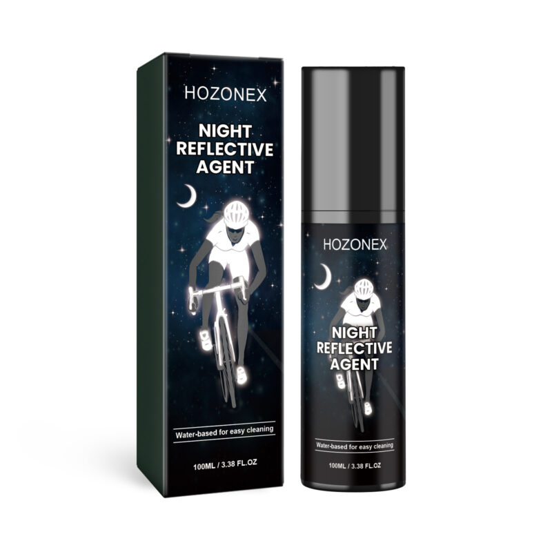 Car night reflective spray multi-purpose surface-safe glow-in-dark safety accessory on vehicle