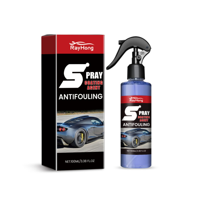 Fast-acting car paint cleaner and protective coating spray for surface-safe gloss boost