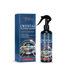 Car paint protection spray with crystal plating for glossy finish