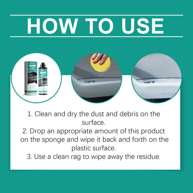 Car Plastic Reconditioning Paste - Fast-Acting, Safe Protective Formula for Interiors - Image 6