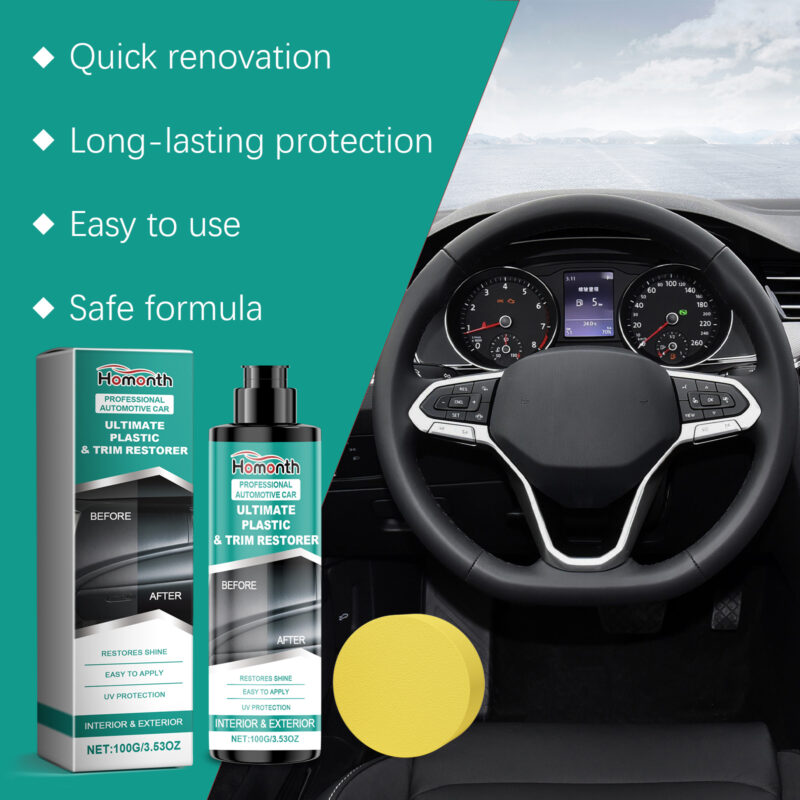Car Plastic Reconditioning Paste - Fast-Acting, Safe Protective Formula for Interiors - Image 4