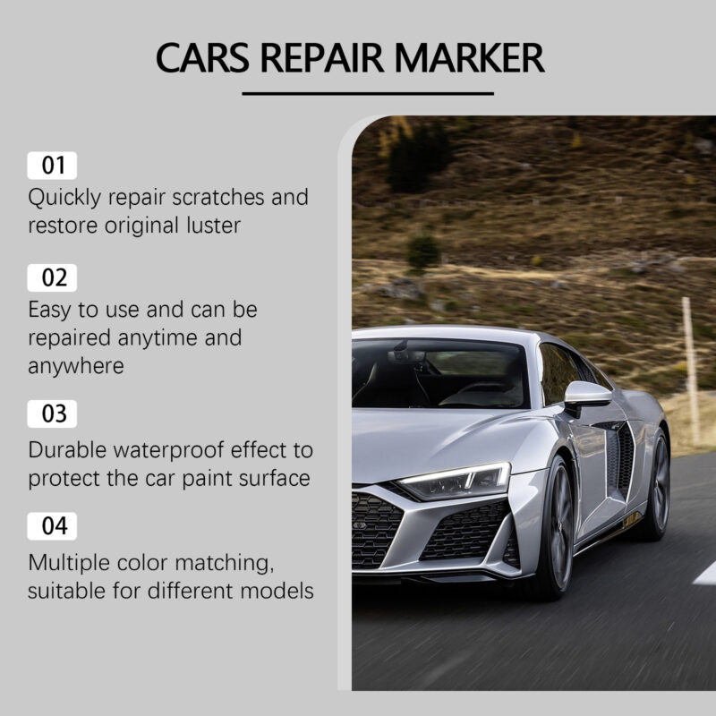 Car Scratch Repair Pen: Fast-Acting, Surface-Safe Color Restore Marker - Image 3