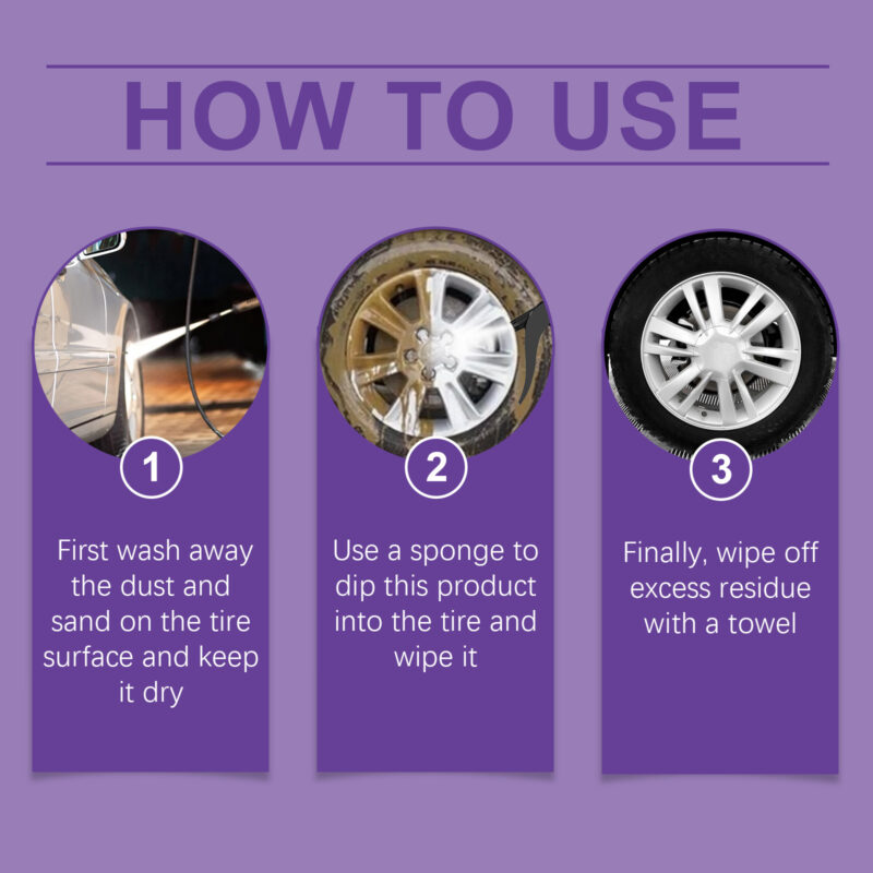 Car Tire Cleaner Polish: Waterproof Anti-Fouling, Fast-Acting Safe Formula - Image 6