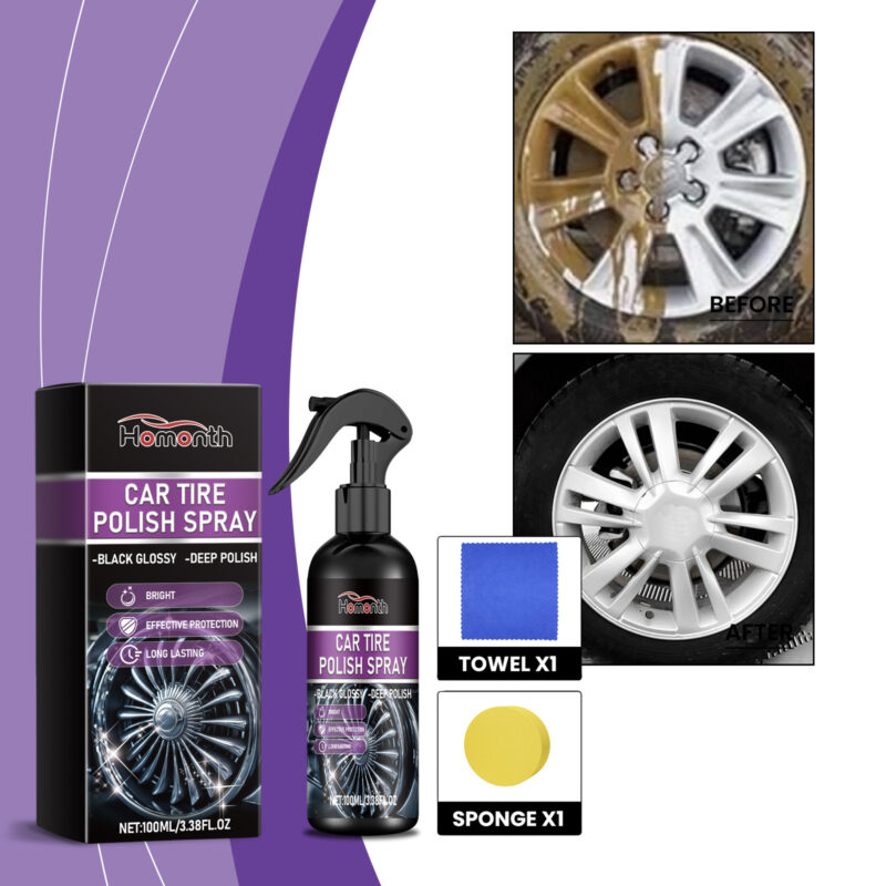 Car Tire Cleaner Polish: Waterproof Anti-Fouling, Fast-Acting Safe Formula - Image 2