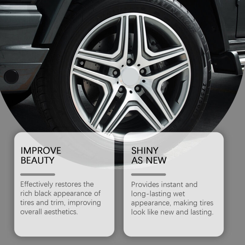 Car Tire Gloss Spray: Fast-Acting Cleaner, Protective Polish for Tires & Plastics - Image 4