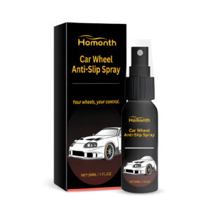 Car wheel anti-slip spray for enhanced grip on surfaces