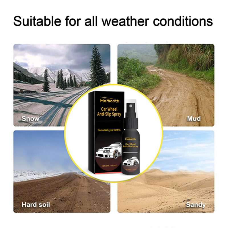 Car Wheel Anti-Slip Spray: Surface-Safe, Fast-Acting Grip Enhancer - Image 3