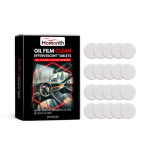 Car windshield oil film cleaner fast-acting effervescent tablet for quick removal