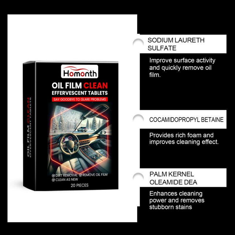 Car Windshield Oil Film Cleaner: Fast-Acting Effervescent Tablet, Safe Formula - Image 4
