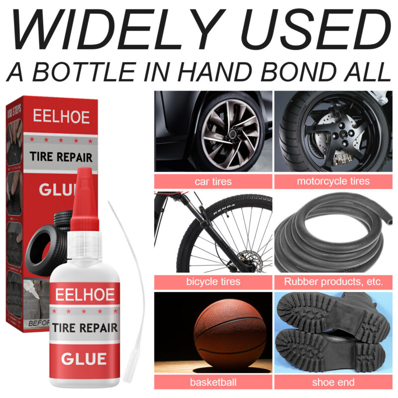 EELHOE Fast-Acting Tire Repair Glue – Fix Cracks, Sidewall Scratches, Strong Bond - Image 3