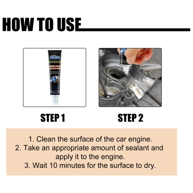 Engine Repair Sealant: Heat & Oil Resistant, Safe Metal Fuel Tank Fix – Car Engine - Image 6