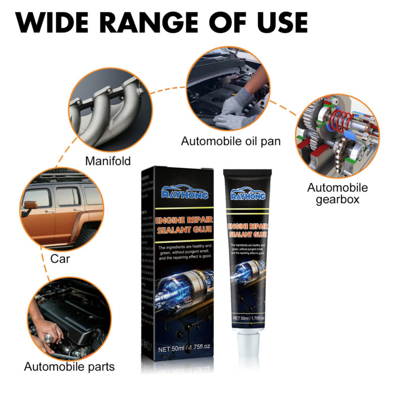Engine Repair Sealant: Heat & Oil Resistant, Safe Metal Fuel Tank Fix – Car Engine - Image 4