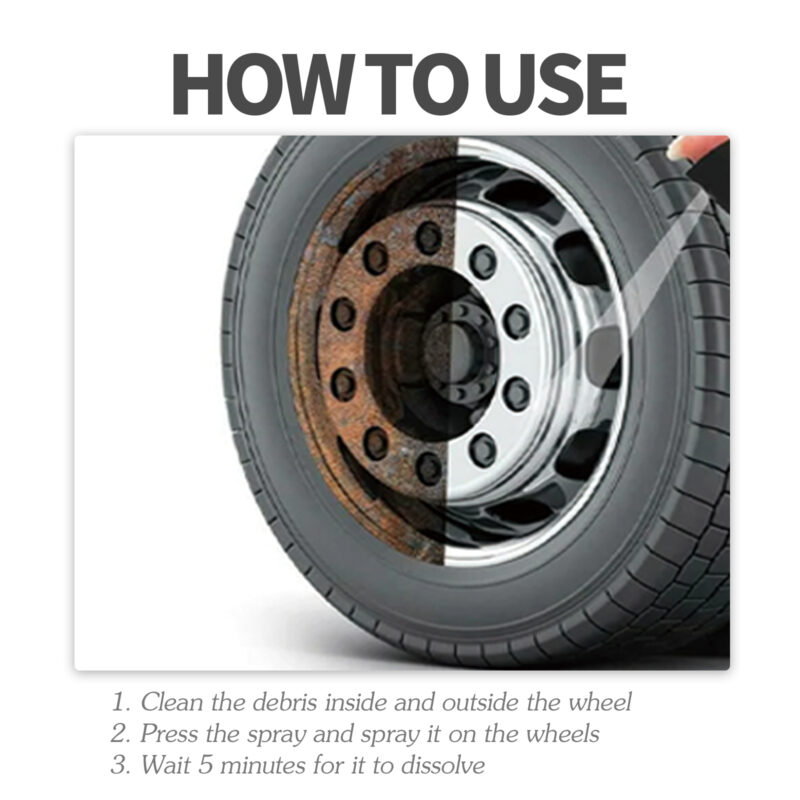 Fast-Acting Car Brake Cleaner: Rust Remover & Protective Formula for Wheel Hubs - Image 6