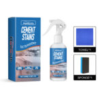 Fast-acting car cement cleaner for stubborn stain removal