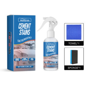 Fast-acting car cement cleaner for stubborn stain removal