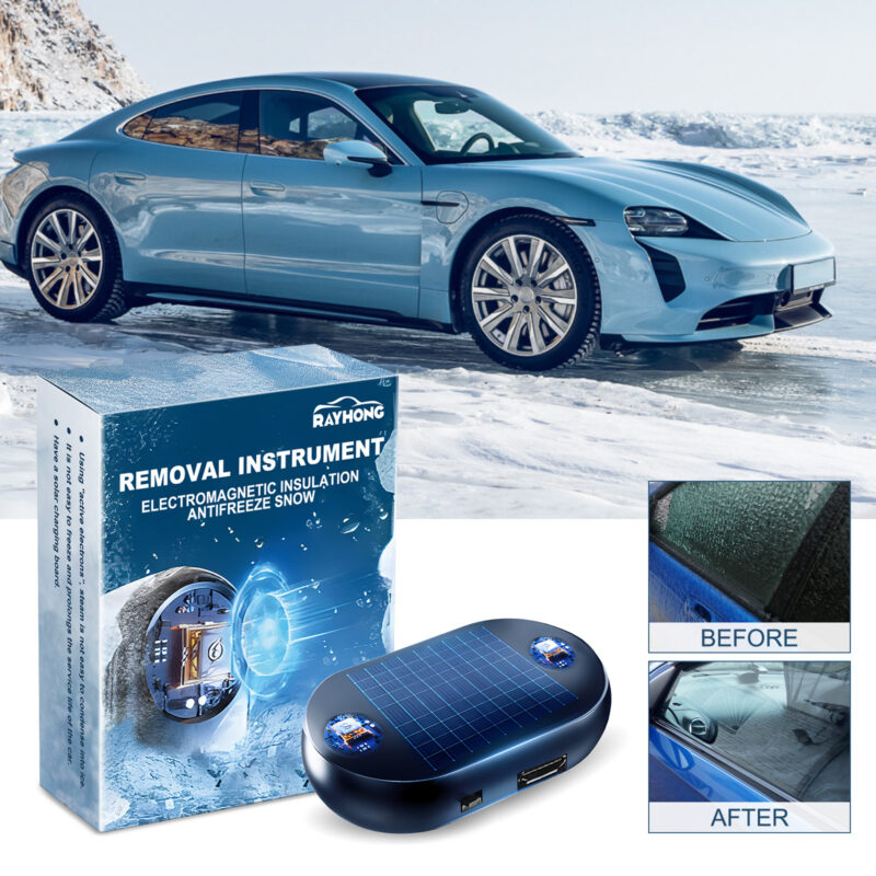 Fast-Acting Car Deicing Tool: Windshield & Mirror Snow Remover, Safe Care - Image 2
