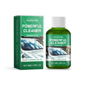 Fast-acting car glass cleaner removing oil film for clear vision