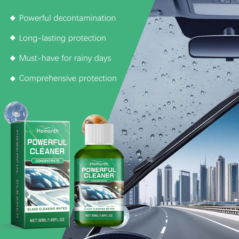 Fast-Acting Car Glass Cleaner: Oil Film Remover & Waterproof Coating for Clear Vision - Image 4