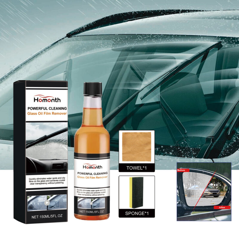 Fast-Acting Car Glass Cleaner | Oil Film Remover for Windshield & Stains – Safe & Effective - Image 2
