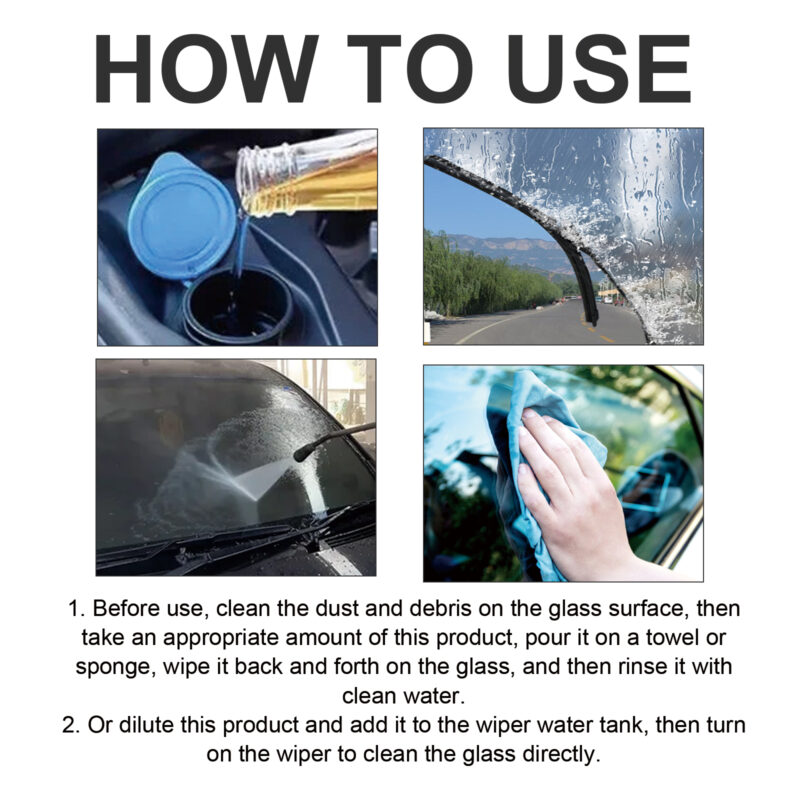 Fast-Acting Car Glass Cleaner | Oil Film Remover for Windshield & Stains – Safe & Effective - Image 5
