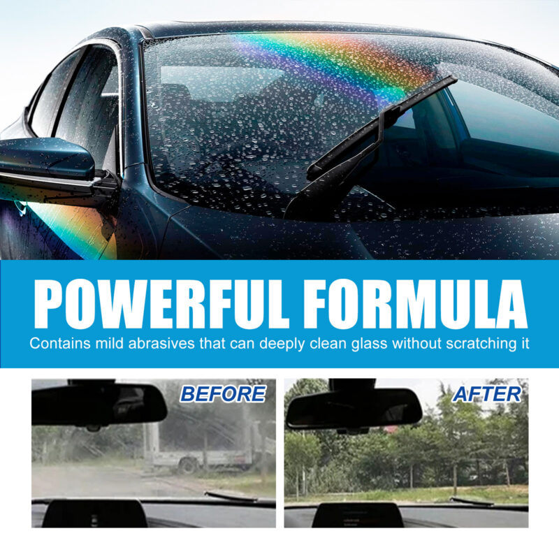 Fast-Acting Car Glass Cleaner – Windshield & Mirror Fog Remover, Surface-Safe Formula - Image 3