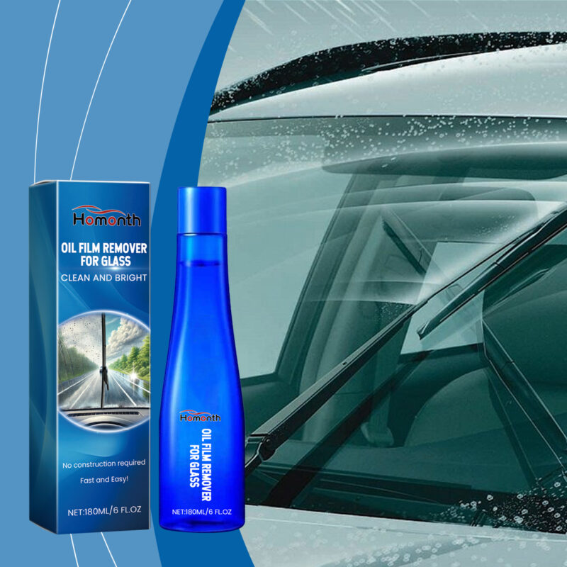 Fast-Acting Car Glass Oil Film Remover – Window Decontamination Cleaner with Protective Formula - Image 2