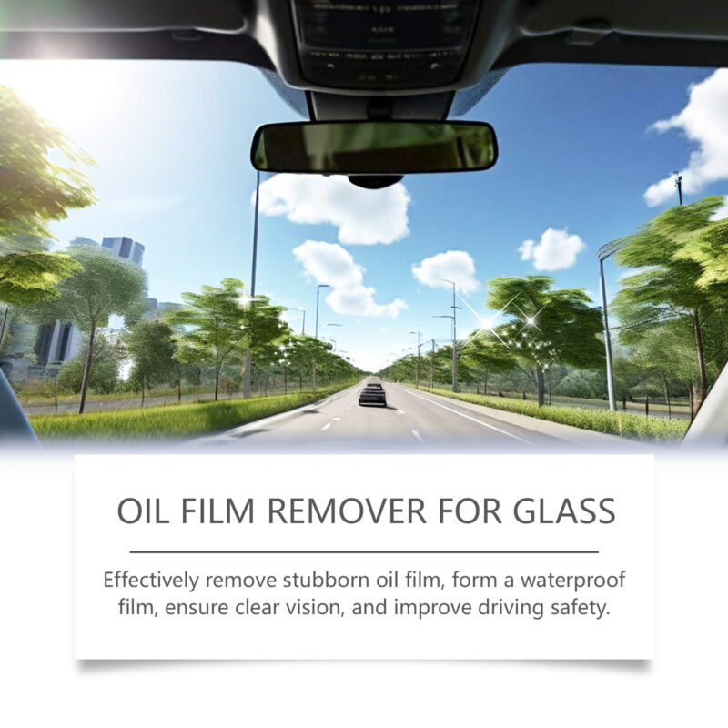 Fast-Acting Car Glass Oil Film Remover – Window Decontamination Cleaner with Protective Formula - Image 3