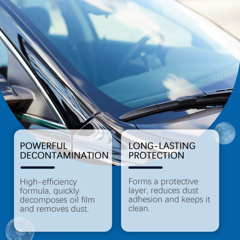 Fast-Acting Car Glass Oil Film Remover – Window Decontamination Cleaner with Protective Formula - Image 4