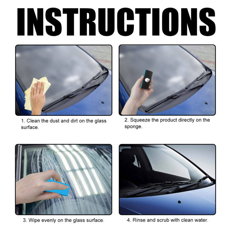 Fast-Acting Car Glass Oil Film Remover | Rain-Proof, Surface-Safe Formula - Image 5