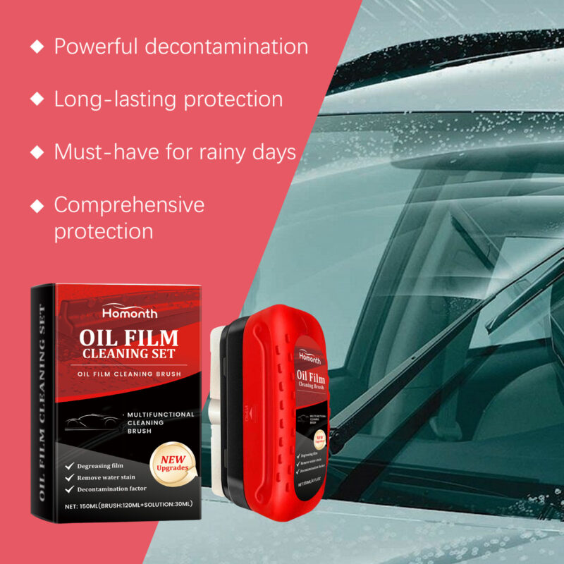 Fast-Acting Car Glass Oil Film Remover | Waterproof Window Cleaner with Safe Surface Formula - Image 4