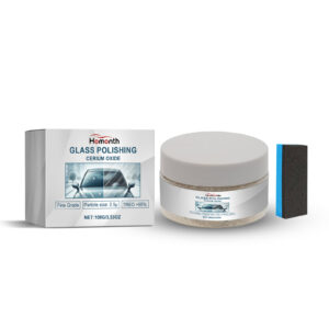 Fast-acting car glass polish for windshield cleaning and scratch repair