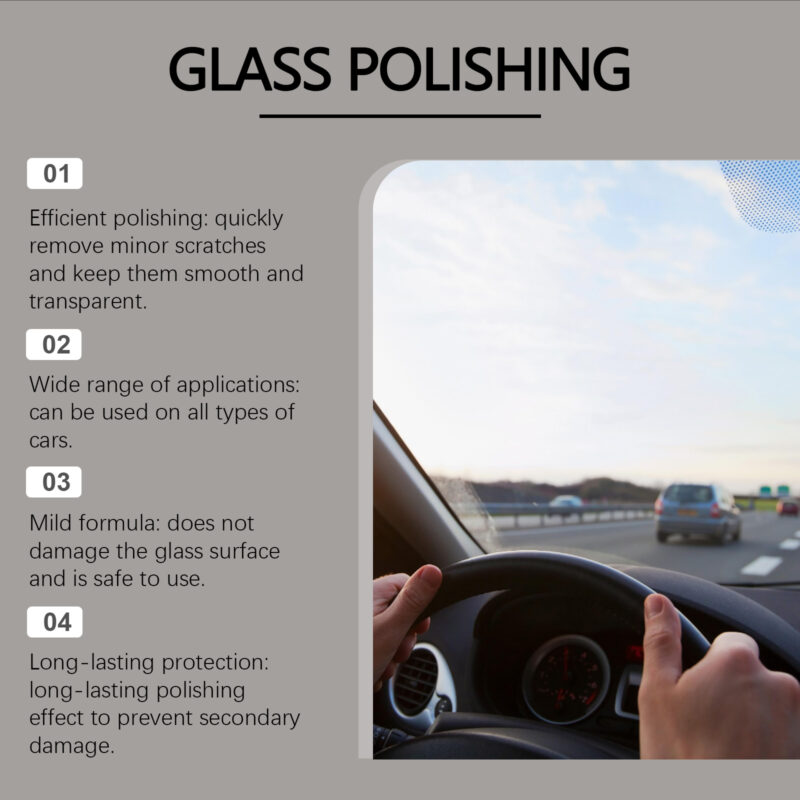 Fast-Acting Car Glass Polish | Windshield Cleaner, Scratch Repair, Surface-Safe - Image 4
