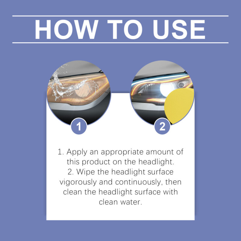 Fast-Acting Car Headlight Cleaner & Repair Fluid – Surface-Safe Brightener - Image 6