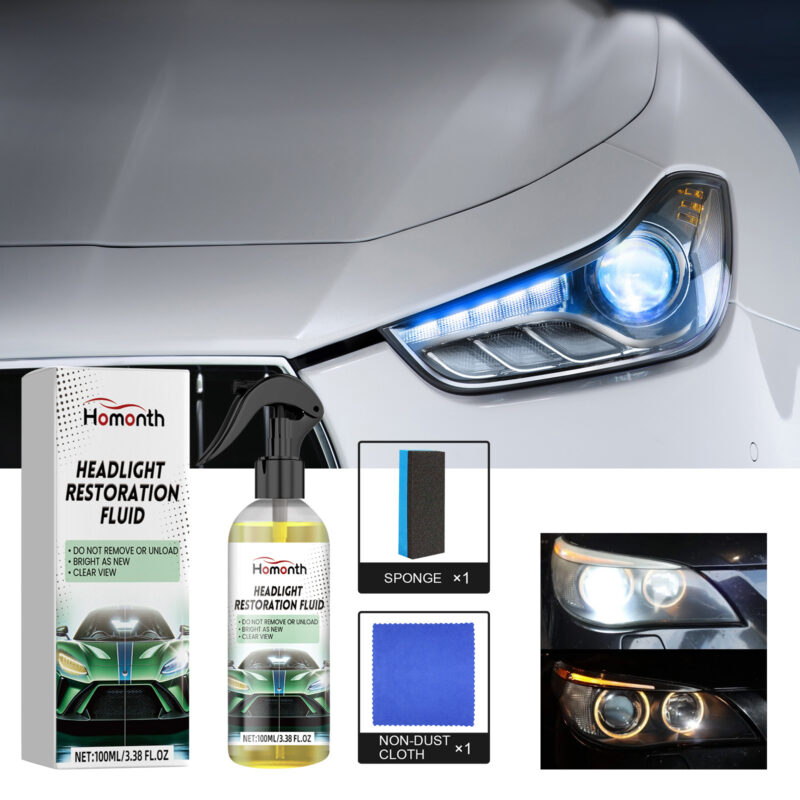 Fast-Acting Car Headlight Restoration Fluid – Scratch Repair, Brightening Formula - Image 2