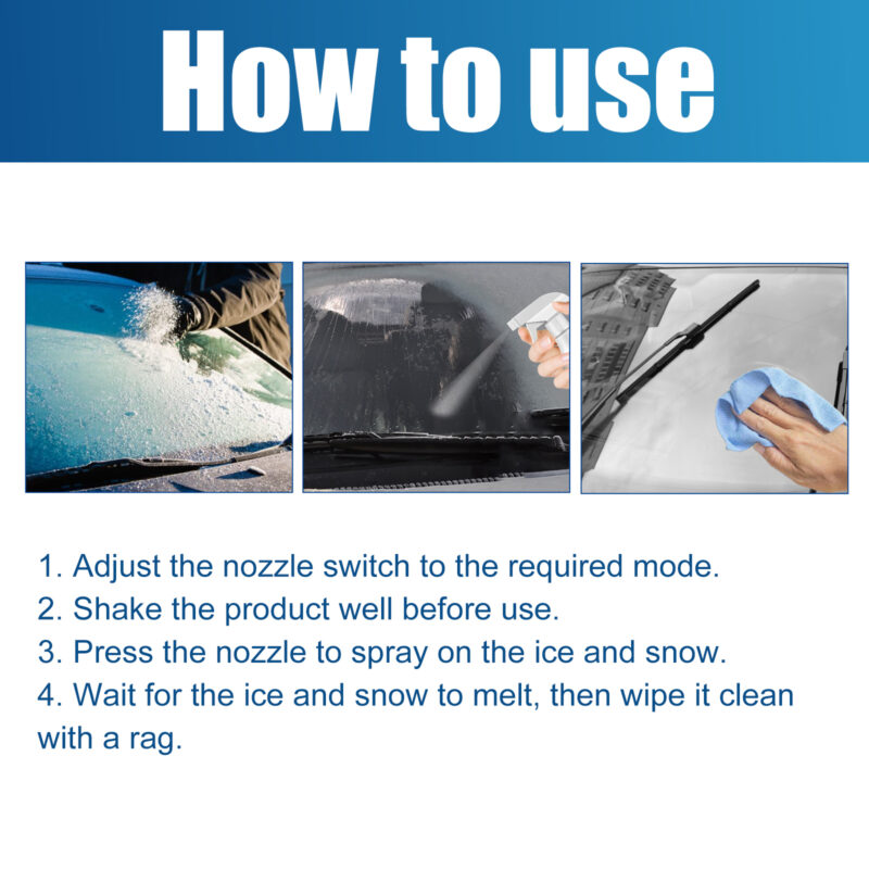 Fast-Acting Car Ice Remover | Safe Windshield De-Icer for Winter Snow Melt - Image 5