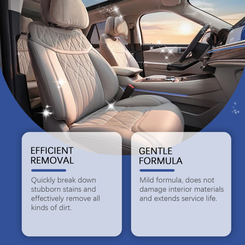 Fast-Acting Car Interior Cleaner Mousse – Multi-Purpose, Safe for Upholstery & Fabric Stains - Image 3