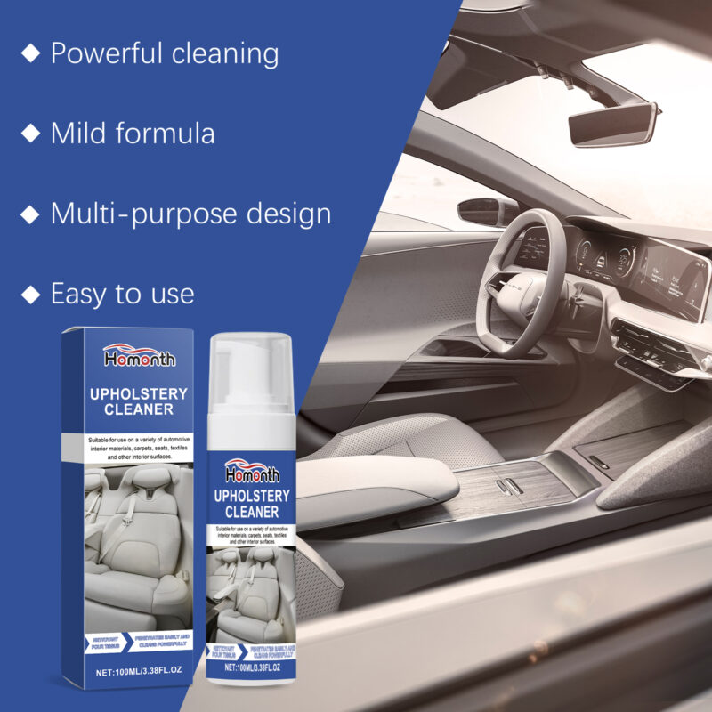 Fast-Acting Car Interior Cleaner Mousse – Multi-Purpose, Safe for Upholstery & Fabric Stains - Image 4