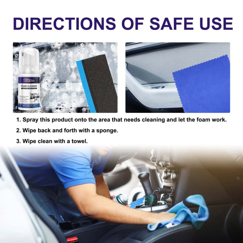 Fast-Acting Car Interior Cleaner – Multi-Purpose, Safe Surface Formula for Deep Cleaning & Maintenance - Image 6
