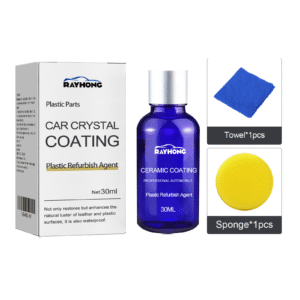 Fast-acting car interior cleaner for quick plastic refurbishment and protective coating