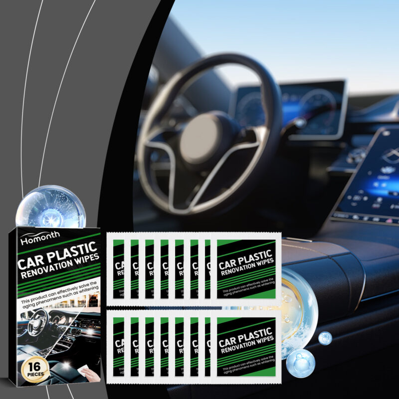 Fast-Acting Car Interior Cleaner Wipes – Plastic Renovation, Safe Surface, Multi-Purpose - Image 2