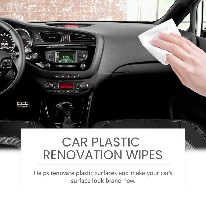 Fast-Acting Car Interior Cleaner Wipes – Plastic Renovation, Safe Surface, Multi-Purpose - Image 3